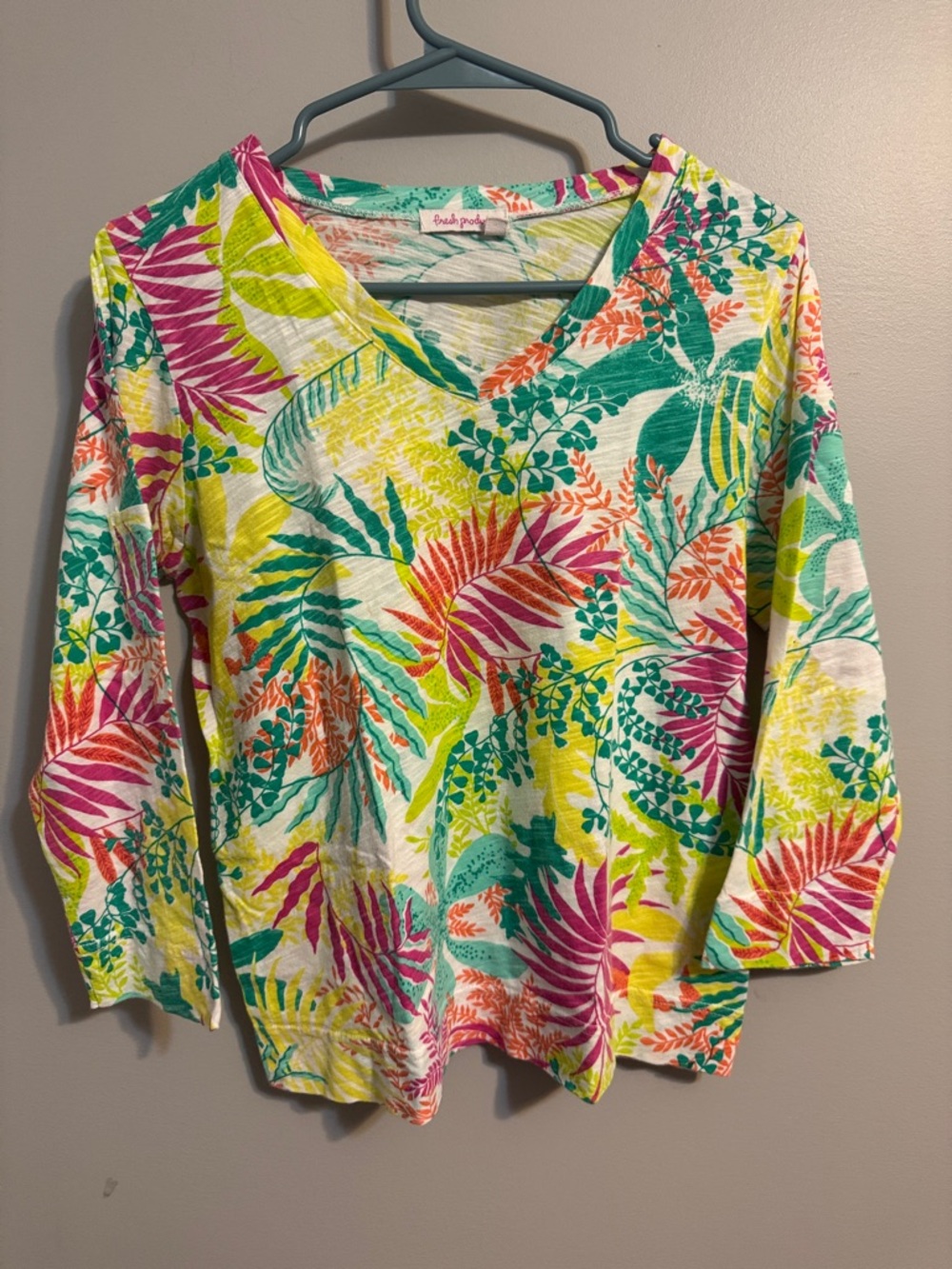Fresh Produce tropical print 3/4 sleeve Women’s Small